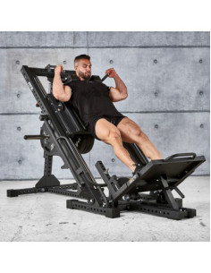 Presse à cuisses et mollets - Hack squat ATX ergonomique à charges libres pour musculation des jambes - Leg Press 