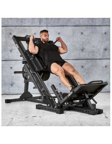 Presse à cuisses et mollets - Hack squat ATX ergonomique à charges libres pour musculation des jambes - Leg Press 