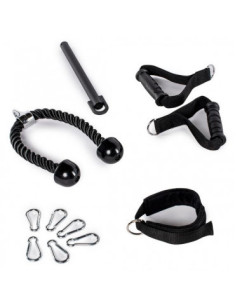 Station de tirage ATX Single compacte multi-position à colonne de poids 60 kg avec kit de poignées de tirage 