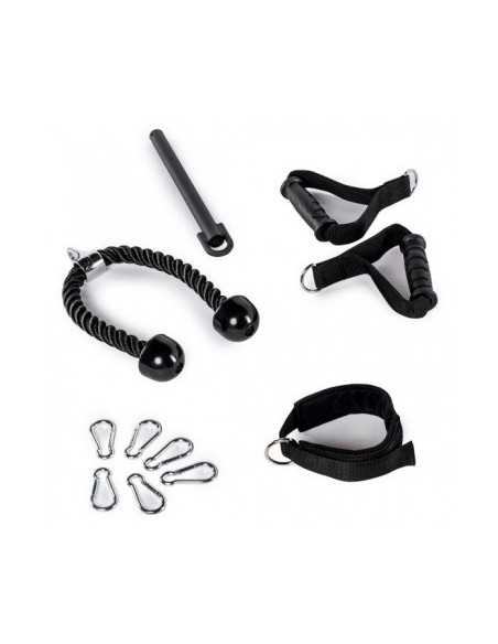 Station de tirage ATX Single compacte multi-position à colonne de poids 60 kg avec kit de poignées de tirage 