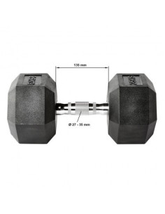 Kit de 5 paires d'haltères hexagonaux ATX de 40 kg à 50 kg de qualité professionnelle 