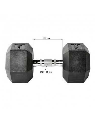 Kit de 5 paires d'haltères hexagonaux ATX de 40 kg à 50 kg de qualité professionnelle 