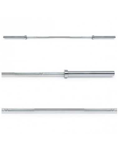 Barre de musculation olympique 220 cm x 50 mm haute résistance capacité 700 kg avec logo ATX violet 