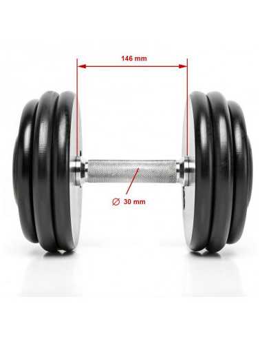 Haltères professionnelles ATX en fonte - Déclinaisons de 4 à 80 kg 