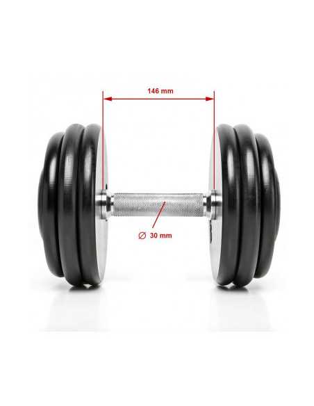 Haltères professionnelles ATX en fonte - Déclinaisons de 4 à 80 kg 