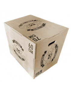 PlyoBox ATX Barbell Club en bois pour séances de cross-training avec 3 hauteurs différentes : 50 - 60 - 70 cm 