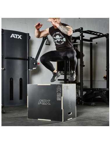 PlyoBox ATX de haute qualité avec surface antidérapante réglable sur 3 hauteurs - 50 cm x 60 cm x 70 cm 