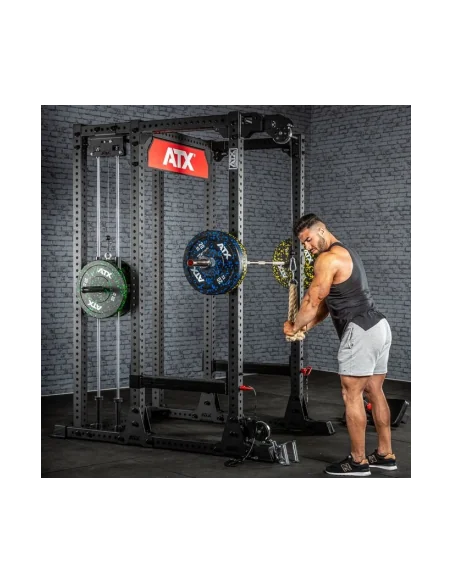 Power Rack ATX et station de tirage poulie haute et basse avec siège et rouleau de blocage Série 800 