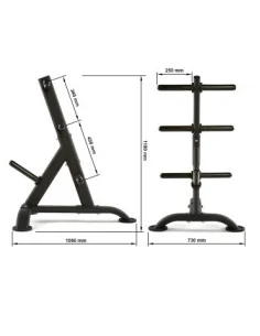 Arbre de rangement ATX pour disques de poids olympiques de diamètre 50 mm 