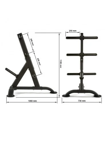 Arbre de rangement ATX pour disques de poids olympiques de diamètre 50 mm 