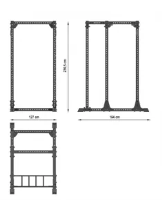 Rack de musculation à 6 montants construction massive série 800 ATX 