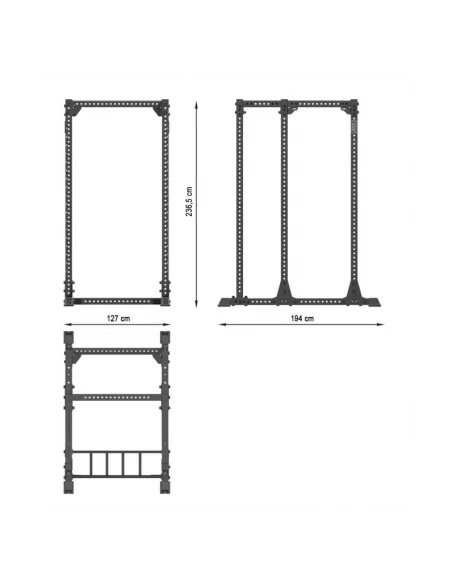 Rack de musculation à 6 montants construction massive série 800 ATX 
