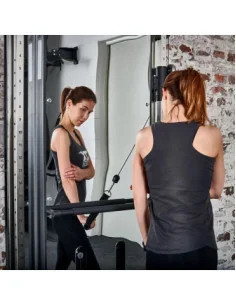 Machine à poulie vis à vis double colonne à charge guidée 2x60 kg couleur Mirror ATX 