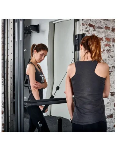 Machine à poulie vis à vis double colonne à charge guidée 2x60 kg couleur Mirror ATX 