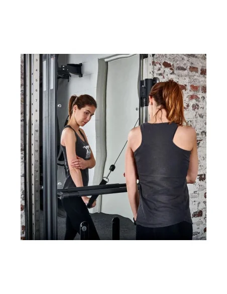 Machine à poulie vis à vis double colonne à charge guidée 2x60 kg couleur Mirror ATX 