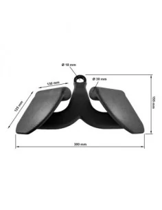 Poignée de tirage à poulie Row Foam Grip 20 cm avec prise intérieure étroite - ATX 