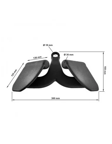 Poignée de tirage à poulie Row Foam Grip 20 cm avec prise intérieure étroite - ATX 