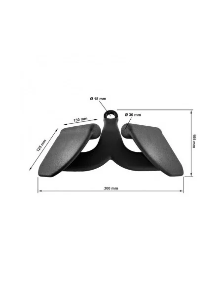 Poignée de tirage à poulie Row Foam Grip 20 cm avec prise intérieure étroite - ATX 