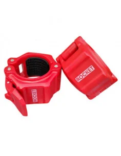 Duo de colliers de serrage ATX rouge de diamètre 50 mm pour barre de musculation olympique 