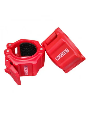 Duo de colliers de serrage ATX rouge de diamètre 50 mm pour barre de musculation olympique 