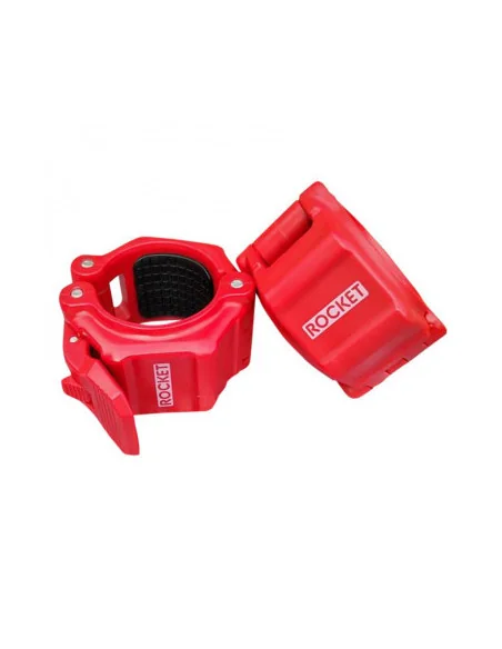 Duo de colliers de serrage ATX rouge de diamètre 50 mm pour barre de musculation olympique 