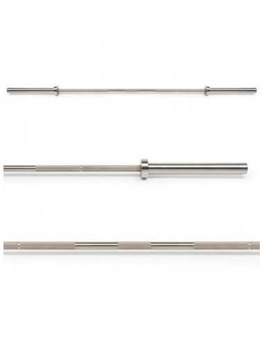 Barre droite olympique avec logo ATX orange de 220 cm avec capacité de charge 800 kg 