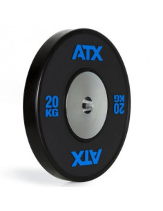 Disques de poids olympiques ATX en caoutchouc noir 10 à 25 kg 