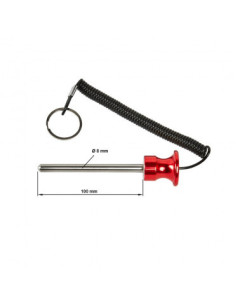 Goupille magnétique ATX avec câble en spirale pour appareils à charge guidée de musculation - 8 / 10 mm 