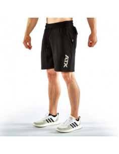 Short de sport noir ATX avec poche à zip et porte-serviette - S à XL 