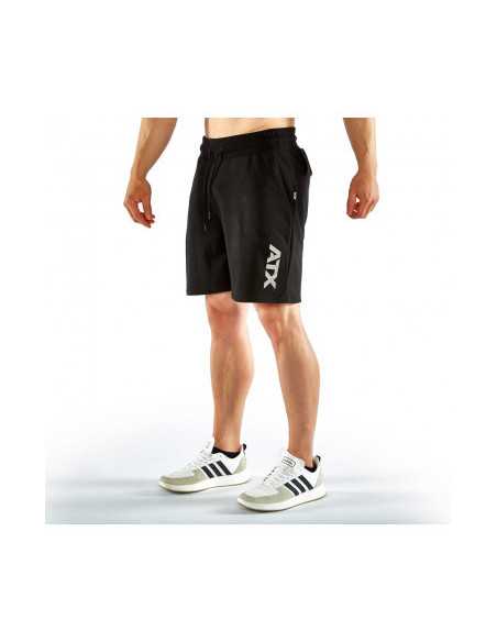 Short de sport noir ATX avec poche à zip et porte-serviette - S à XL 