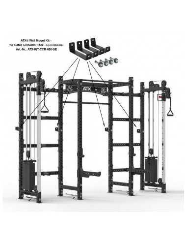 Kit de montage mural ATX pour station complète d'entraînement - Capacité de charge 250 kg 