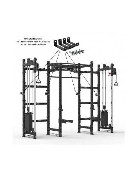 Kit de montage mural ATX pour station complète d'entraînement - Capacité de charge 250 kg 
