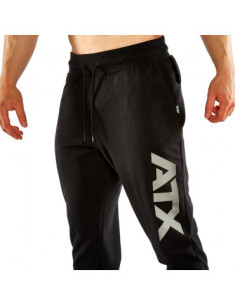 Pantalon de survêtement ATX avec poche en zip et porte-serviette - Design noir 