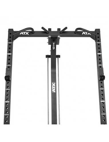 Power Half Rack de musculation ATX avec colonne de poids 115 kg et crochets en J - Série 600 