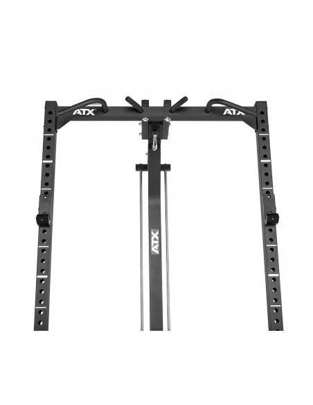 Power Half Rack de musculation ATX avec colonne de poids 115 kg et crochets en J - Série 600 