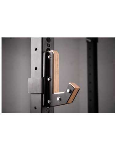 Paire de crochets J-cups en bois pour plate-forme Mighty Kingsbox - Haute capacité 