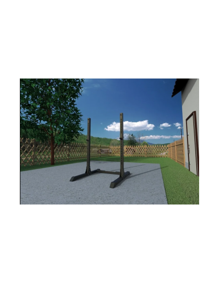 Chandelles de sécurité pour trainings de musculation en extérieur - Mighty Kingsbox 