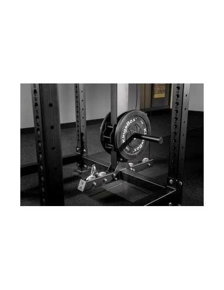 Power rack professionnel Mighty Kingsbox avec poste à poulie et supports repose-poids 