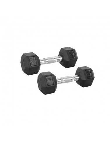 Pack de paires d'haltères de musculation hexagonaux  de 3 kg à 40 kg avec revêtement en caoutchouc-Home-musculation-Pas cher