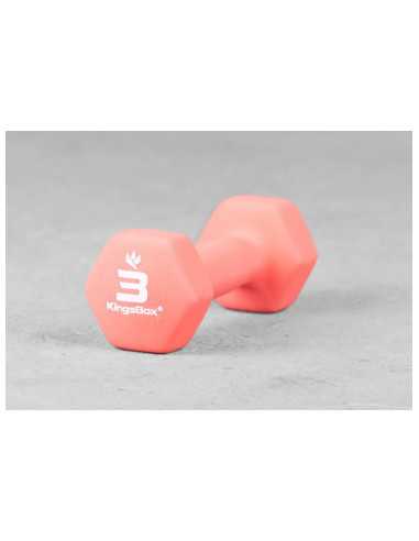 Haltère de musculation hexagonal en vinyle à l'unité 1 kg à 3 kg pour séance de fitness à domicile - Kingsbox 