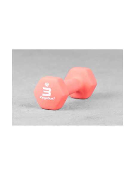 Haltère de musculation hexagonal en vinyle à l'unité 1 kg à 3 kg pour séance de fitness à domicile - Kingsbox 