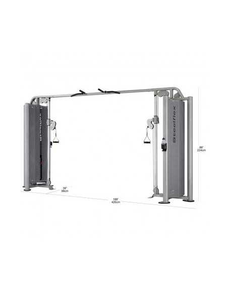 Poulie vis à vis de musculation professionnelle en homegym -  l 426 x l 98 x h 224 cm 