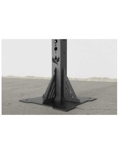 Pilier de musculation 2,50 m en acier avec fixation au sol combinable avec accessoire MIGHTY 