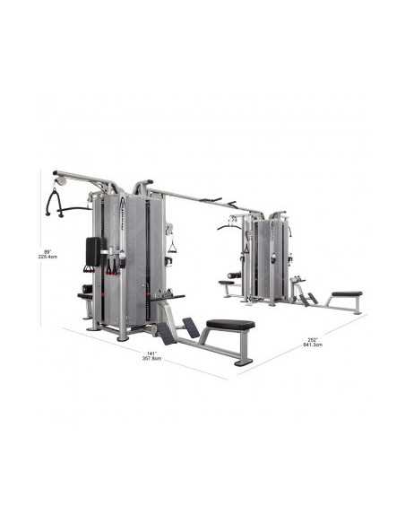 Machine Jungle professionnelle 8 Postes - l 621 x l 358 x h 222 cm-Home-musculation-Pas cher