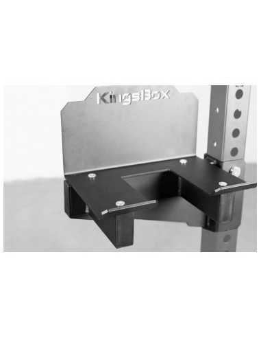 Paire de portes haltères hexagonaux de sécurité compatible avec Rack et cage à squat Kingsbox série Royal 