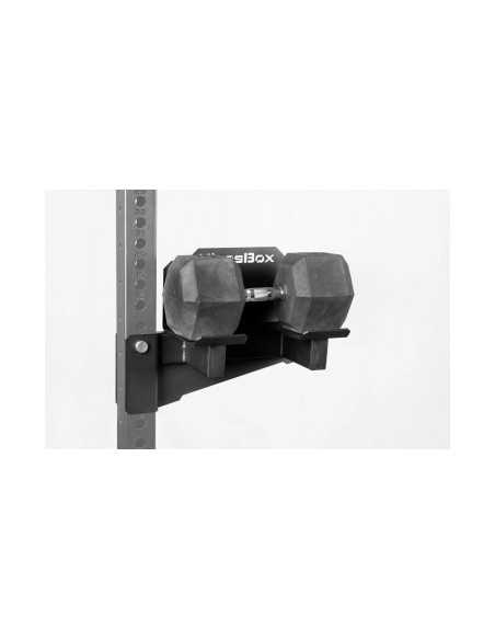 Paire de supports pour haltères de musculation pour rack et rig Kingsbox série MIGHTY 