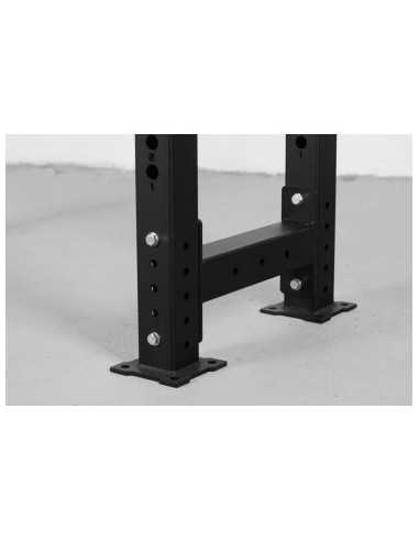 Power Rack de musculation Mighty compact et robuste avec crochets en J et barre de traction 