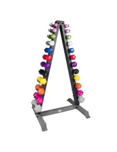 12 Paires d'Haltères en Vinyle avec Support-Home-musculation-Pas cher