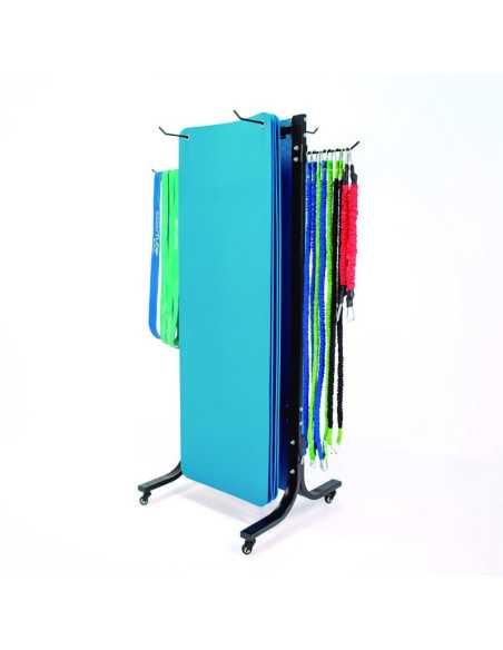 DOUBLE RACK FOR MAT WITH WHEELS-Home-musculation-Pas cher