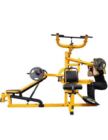 POWERTEC Station de Musculation MULTISYSTEM® Jaune-Home-musculation-Pas cher